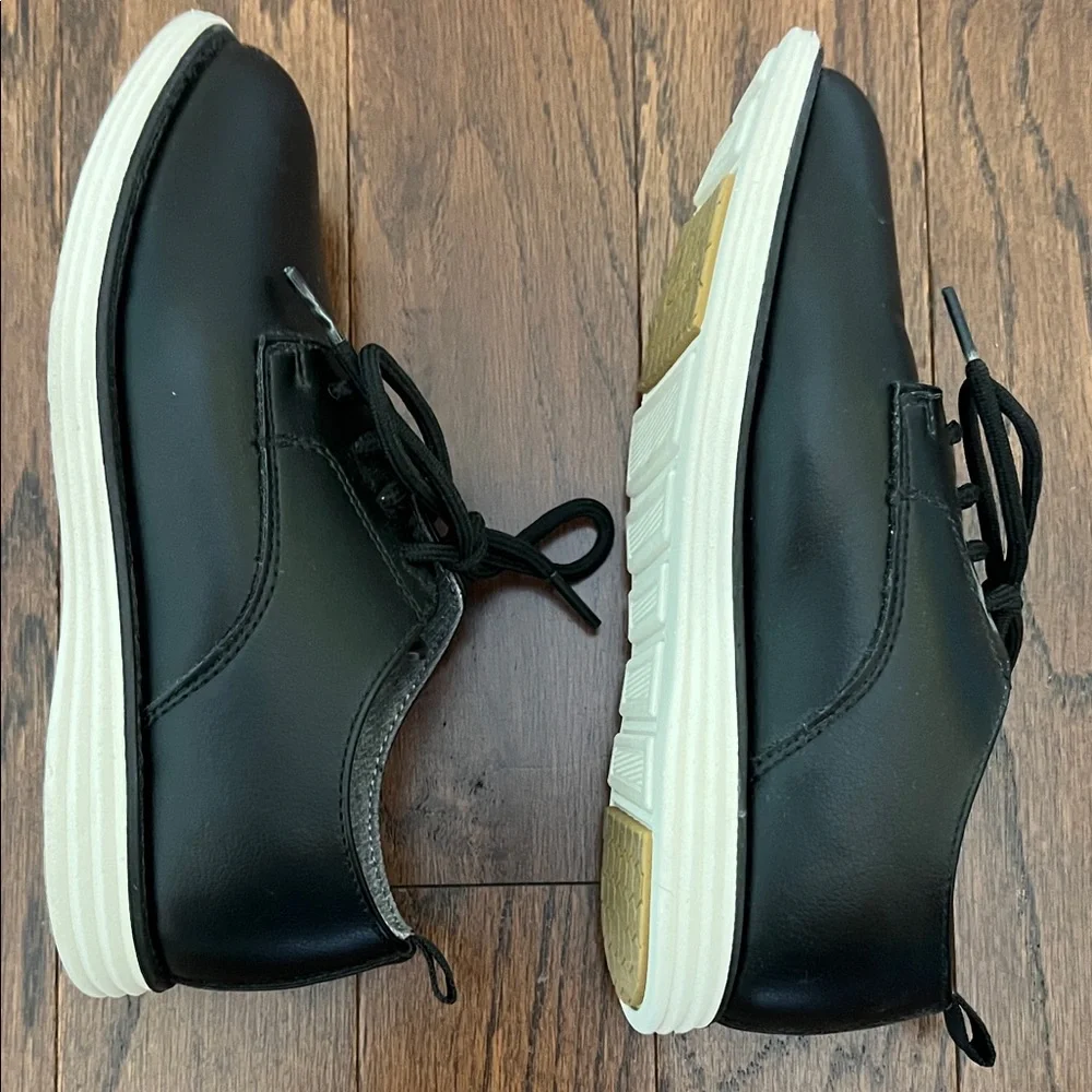 Cat & Jack Black Lace-Up Sneakers with White Sole Trim